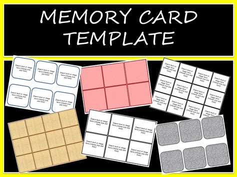 template for memory game cards